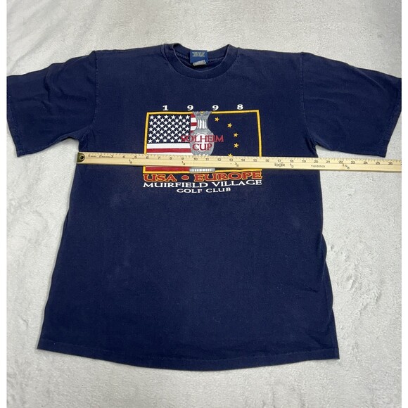 Vintage Golf Solheim Cup 1998 T Shirt Blue Single Stitch Men's Size Large - Picture 7 of 9